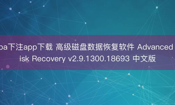 nba下注app下载 高级磁盘数据恢复软件 Advanced Disk Recovery v2.9.1300.18693 中文版