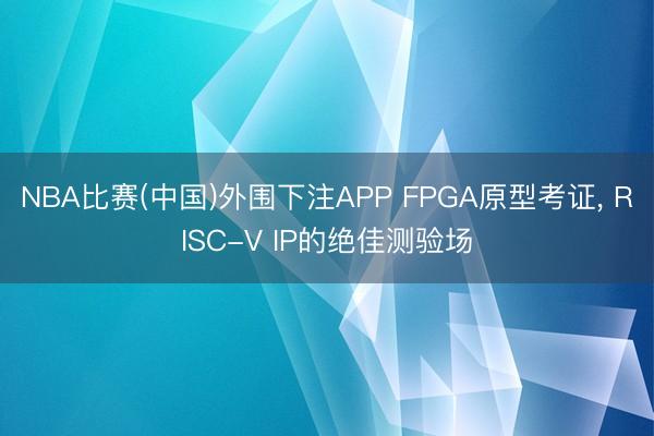 NBA比赛(中国)外围下注APP FPGA原型考证， RISC-V IP的绝佳测验场