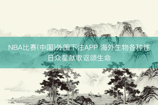 NBA比赛(中国)外围下注APP 海外生物各种性日众星献歌讴颂生命