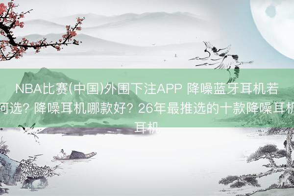 NBA比赛(中国)外围下注APP 降噪蓝牙耳机若何选? 降噪耳机哪款好? 26年最推选的十款降噪耳机