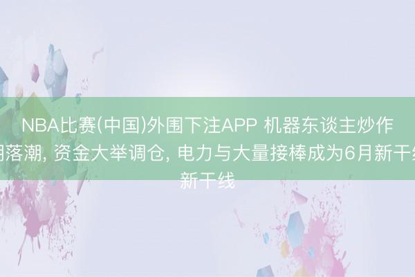 NBA比赛(中国)外围下注APP 机器东谈主炒作潮落潮， 资金大举调仓， 电力与大量接棒成为6月新干线