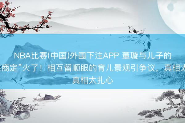 NBA比赛(中国)外围下注APP 董璇与儿子的“顺眼商定”火了！相互留顺眼的育儿景观引争议，真相太扎心