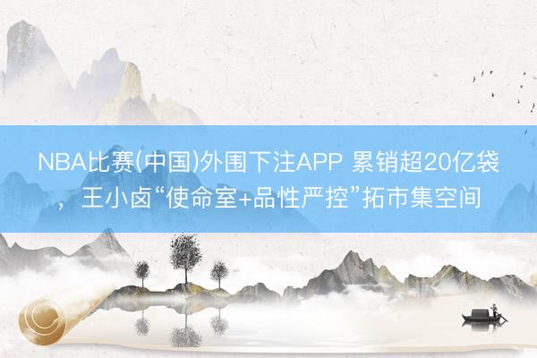 NBA比赛(中国)外围下注APP 累销超20亿袋，王小卤“使命室+品性严控”拓市集空间